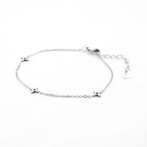 PULSEIRA ESTRELA 17CM / 3CM DE EXTENSOR SEMIJOIA