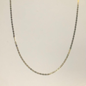 COLAR PIASTRINE FINA 40CM OURO 18K