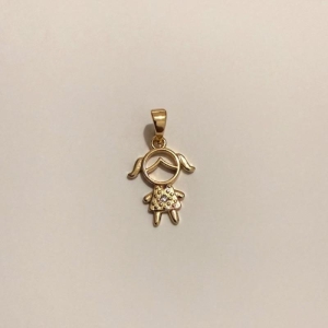 PINGENTE MENINA M 1 ZIRCONIA