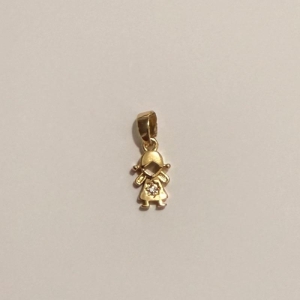 PINGENTE MENINA P 1 ZIRCONIA CENTRAL