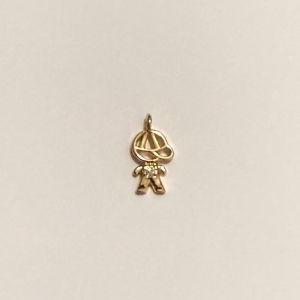 PINGENTE MENINO P ZIRCONIA ARGOLINHA ABERTA P/ CANGA