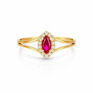 ANEL FORMATURA RUBI OURO 18K