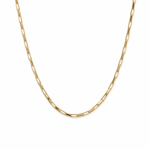 COLAR TIJOLINHO 60CM OURO 18K