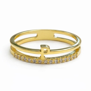 ANEL LETRA DUPLO CRAV.