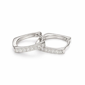 ARGOLA QUADRADO P CRAVEJADA 1 FILEIRA BANHO PRATA