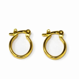 ARGOLA OVAL MINIMALISTA SEMI OURO