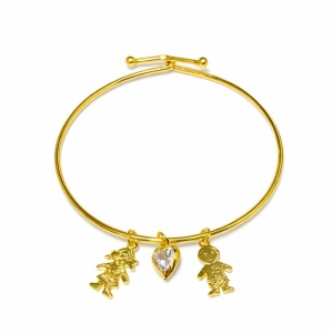 BRACELETE FILHOS PONTO LUZ SEMI OURO