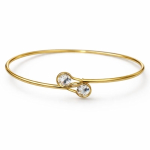 BRACELETE SLIM DUPLO PONTO LUZ SEMI OURO