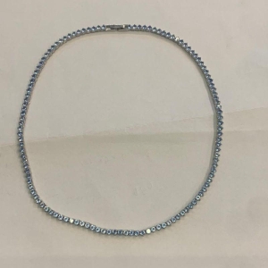 COLAR RIVIERA TREZ PONTAS TAZANITA 42CM