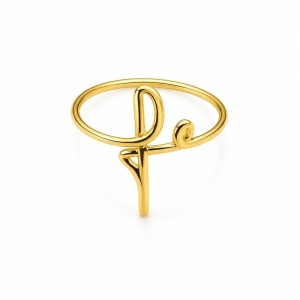 ANEL FÉ LISO SEMI OURO