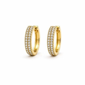 ARGOLA 2 FILEIRAS CRAVEJADA SEMI OURO - PP