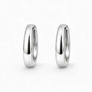 ARGOLA LISA OVAL SLIN SEMI PRATA - M