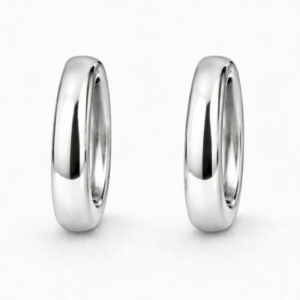 ARGOLA LISA OVAL SLIN SEMI PRATA - P