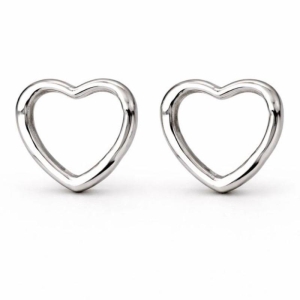 BRINCO CORACAO ARGOLA LISO SEMI PRATA - G