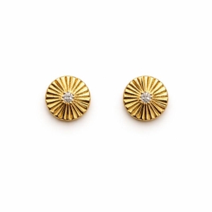 BRINCO ESFERA DETALHADA PONTO DE LUZ SEMI OURO