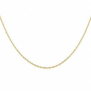 CORRENTE SINGAPURA SLIM 40CM SEMI OURO