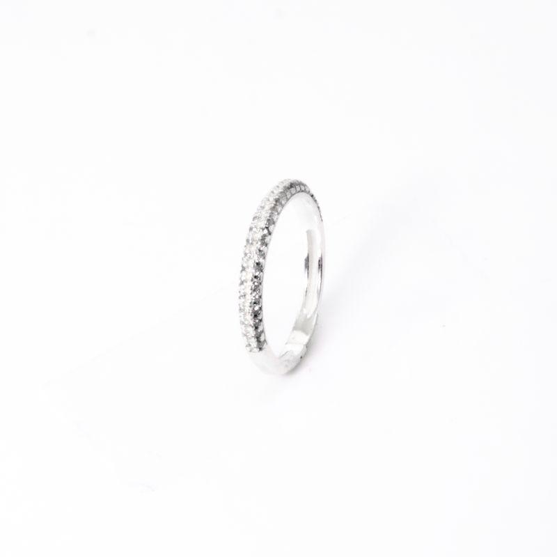 ANEL APARADOR ABAULADO CRAVEJADO PRATA 925