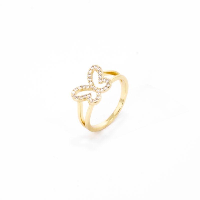 ANEL BORBOLETA CRAV. DOIS AROS