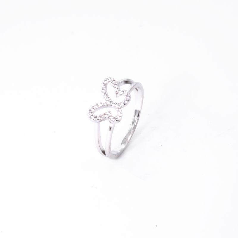 ANEL BORBOLETA CRAVEJADA DOIS AROS