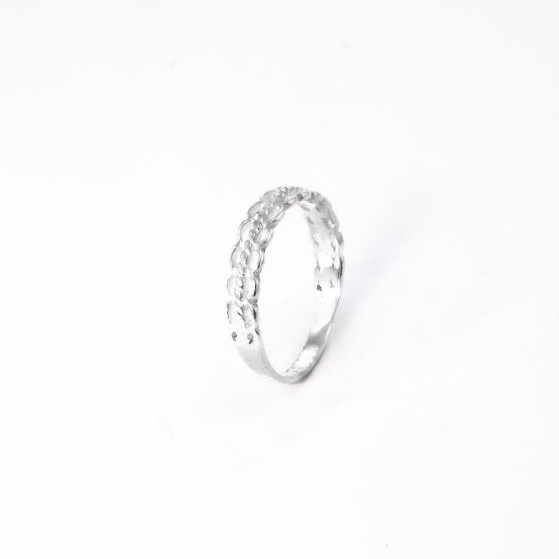 ANEL ELO TRANÇADO PRATA 925