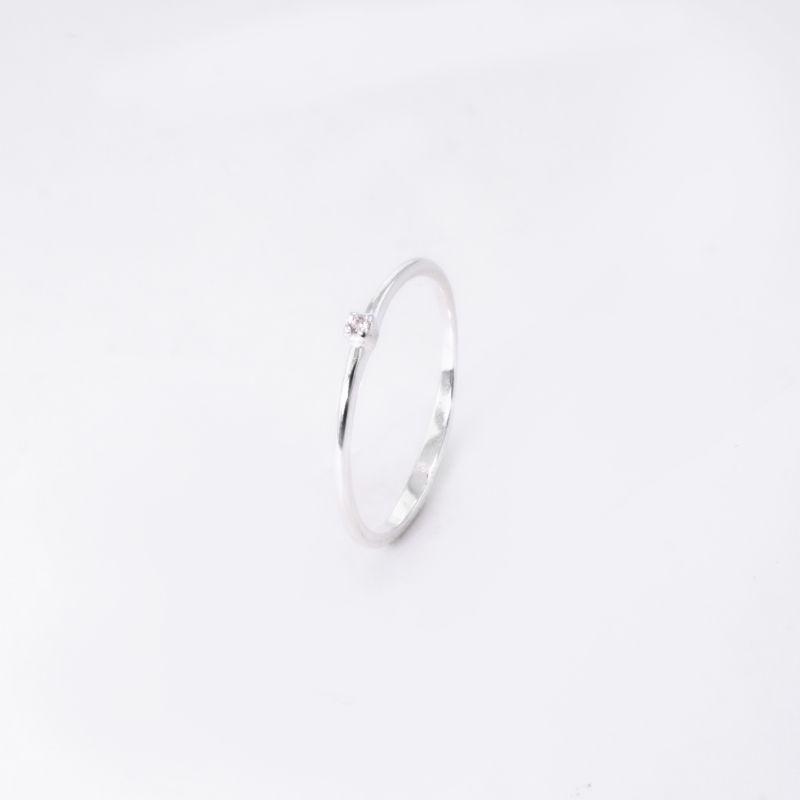 ANEL SOLITÁRIO 0,5MM PRATA 925