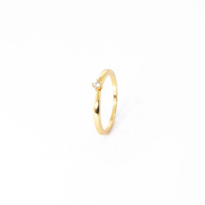 ANEL SOLITÁRIO 0;75MM 4 GARRAS FINO