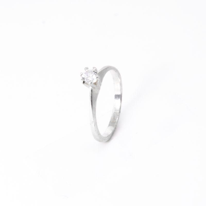 ANEL SOLITÁRIO SIMPLES 5MM PRATA 925