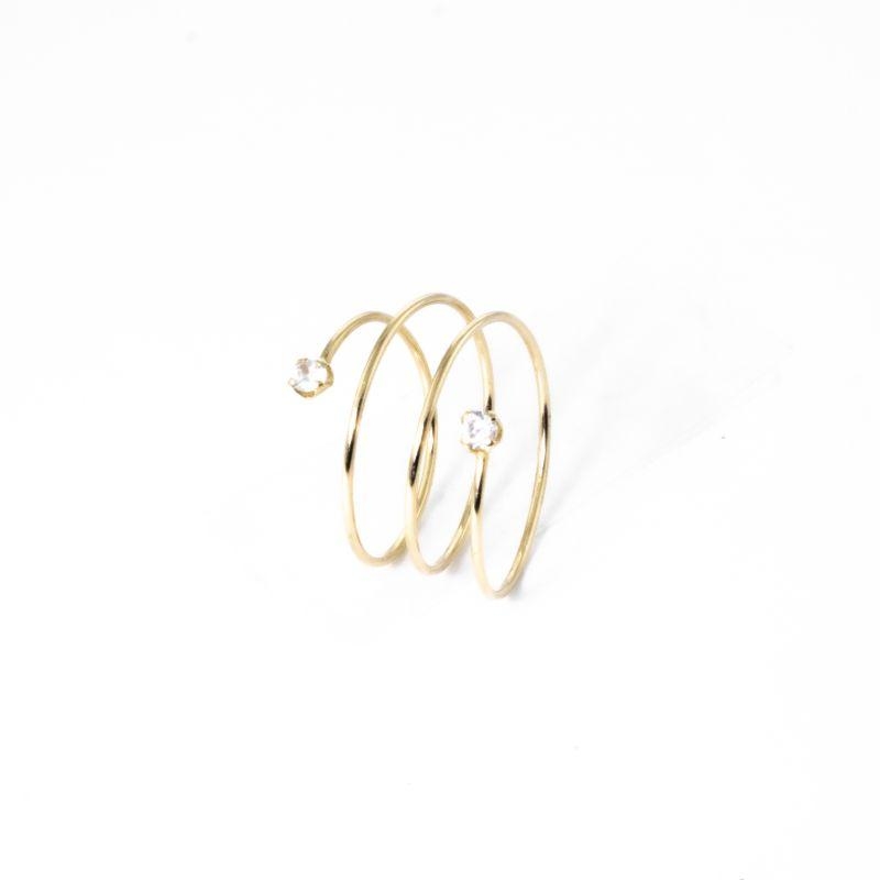 ANEL MOLA COM 2 PEDRAS DE ZIRCONIAS