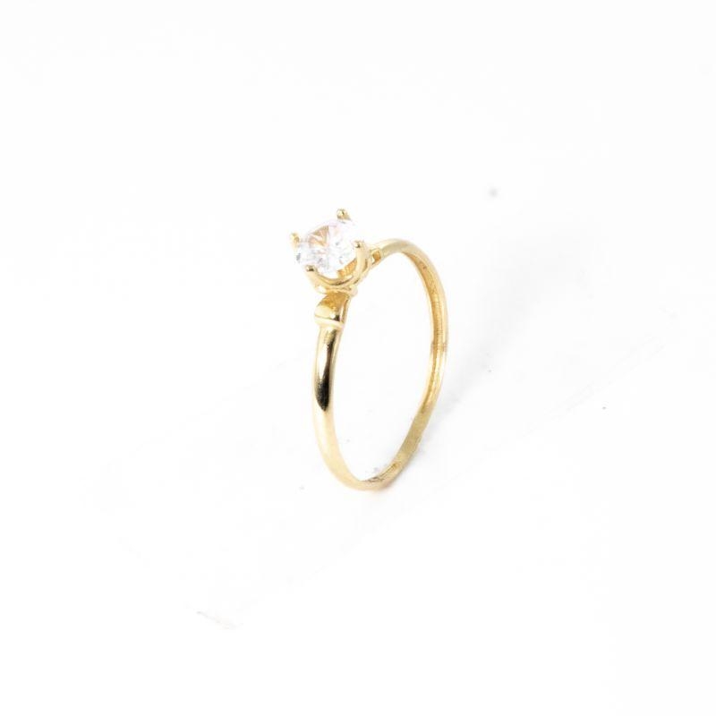 ANEL SOLITÁRIO 4 GARRAS OURO 18K