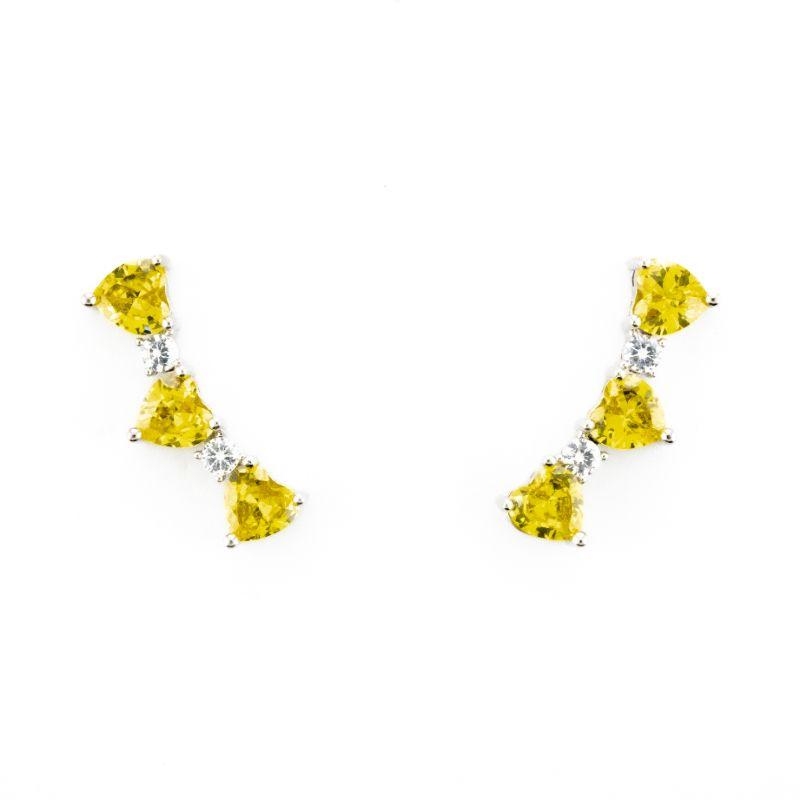 BRINCO TRES CORACOES AMARELO