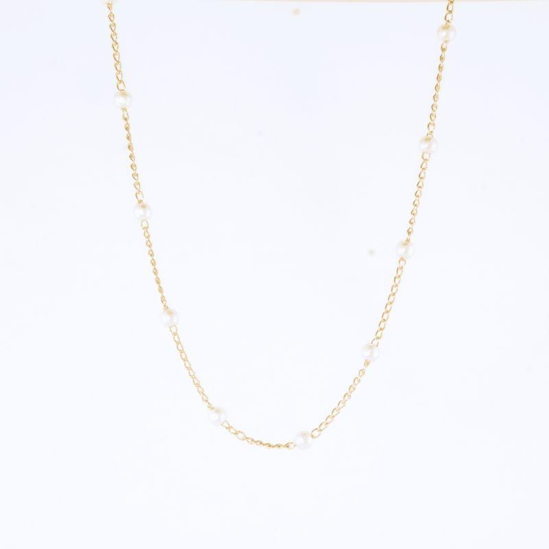 COLAR PÉROLAS INTERCALADAS 40CM