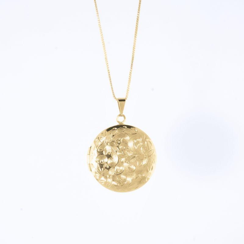 COLAR RELICÁRIO MANDALA DETALHADO G