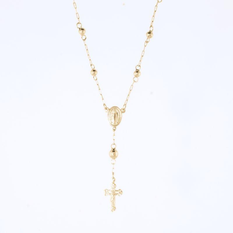 COLAR TERÇO OURO 18K 45CM OURO 18K 750