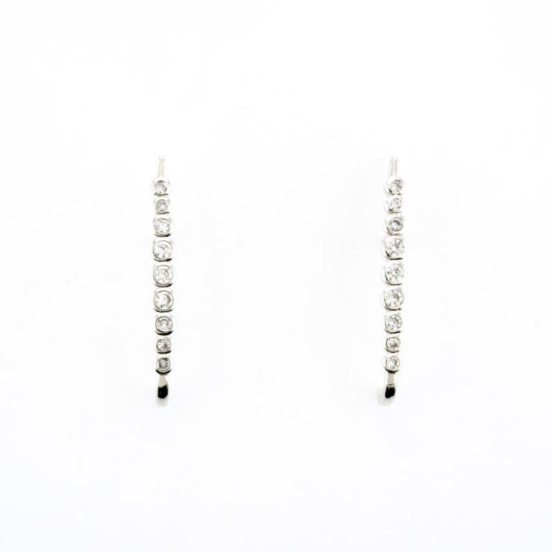 EARHOOK DELICAT ZIRCÔNIA OURO BRANCO