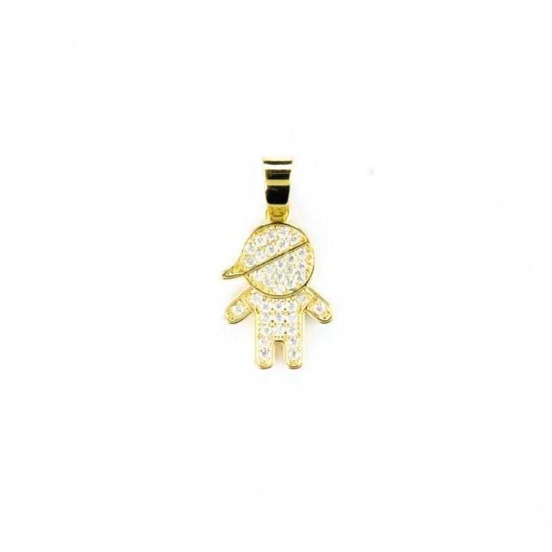 PINGENTE MENINO G TODO CRAVEJADO