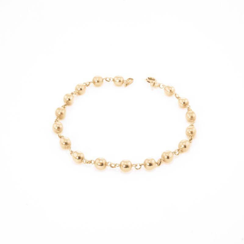 PULSEIRA BOLAS M OURO 18K 20CM