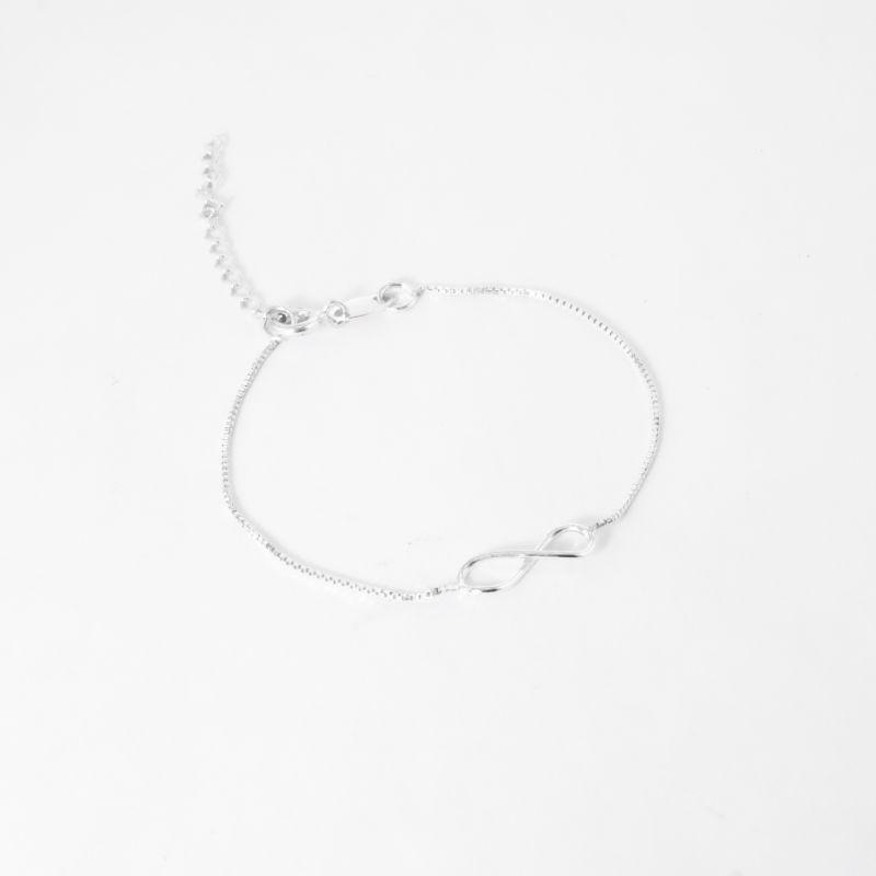 PULSEIRA INFANTIL INFINITO 14,5CM PRATA 925