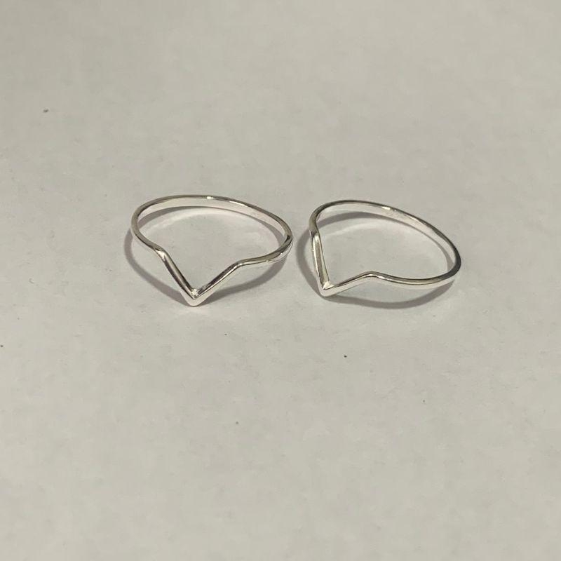 ANEL V LISO PRATA 925