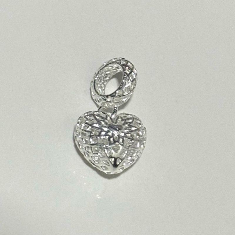 BERLOQUE CORAÇÃO LAMINADO DELICADO PRATA 925