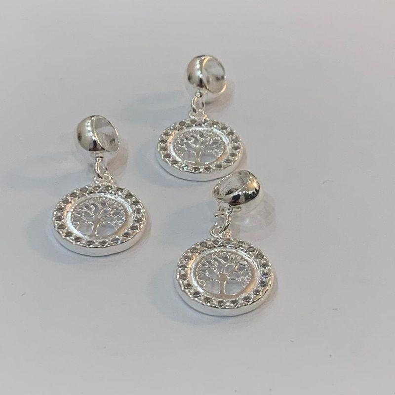 BERLOQUE CRAVEJADO COM ÁRVORE DA VIDA PRATA 925