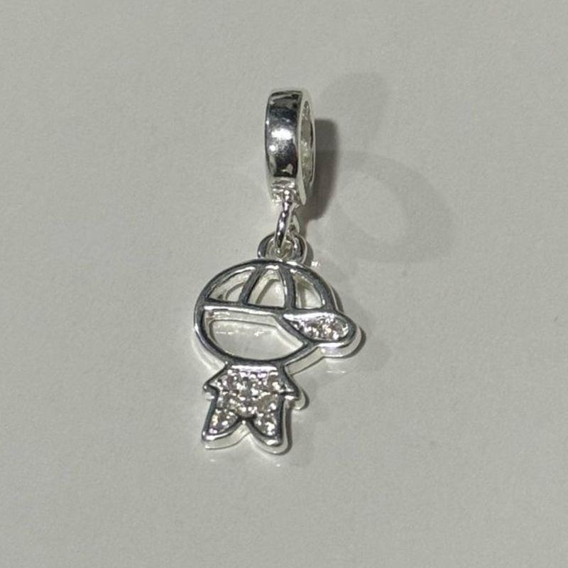 BERLOQUE MENINO CRAVEJADO DELICADO PRATA 925