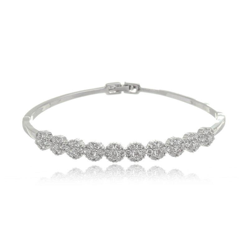 BRACELETE FLOWER DIAMOND OURO BRANCO