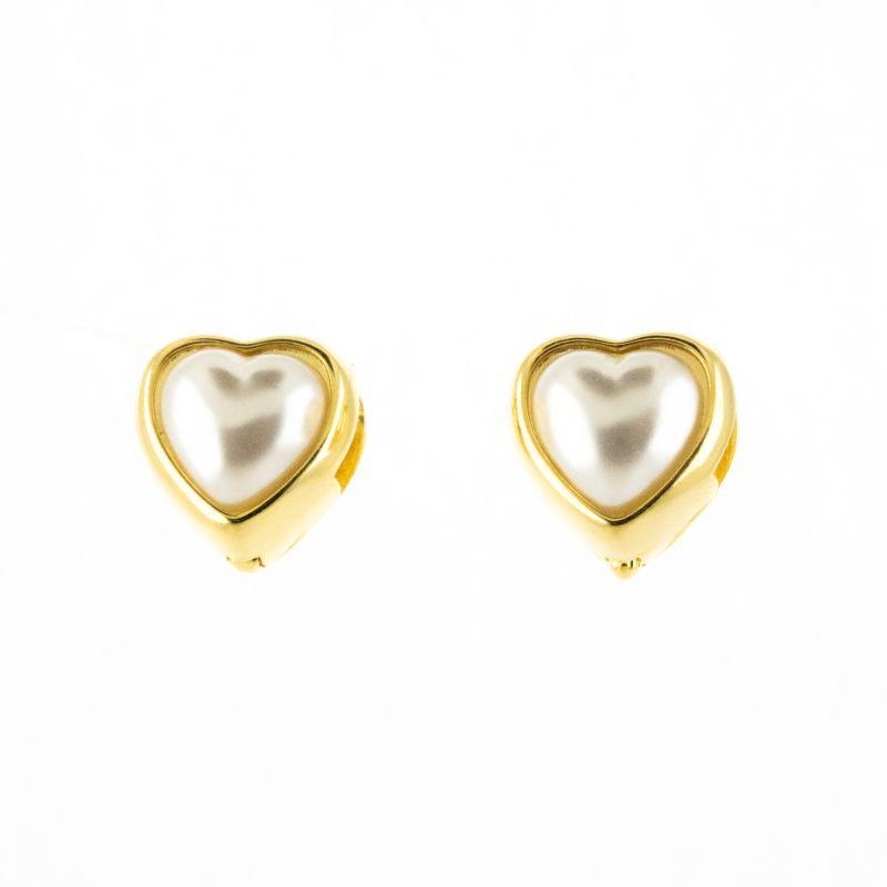 BRINCO ARGOLA CORAÇÃO COM PÉROLA