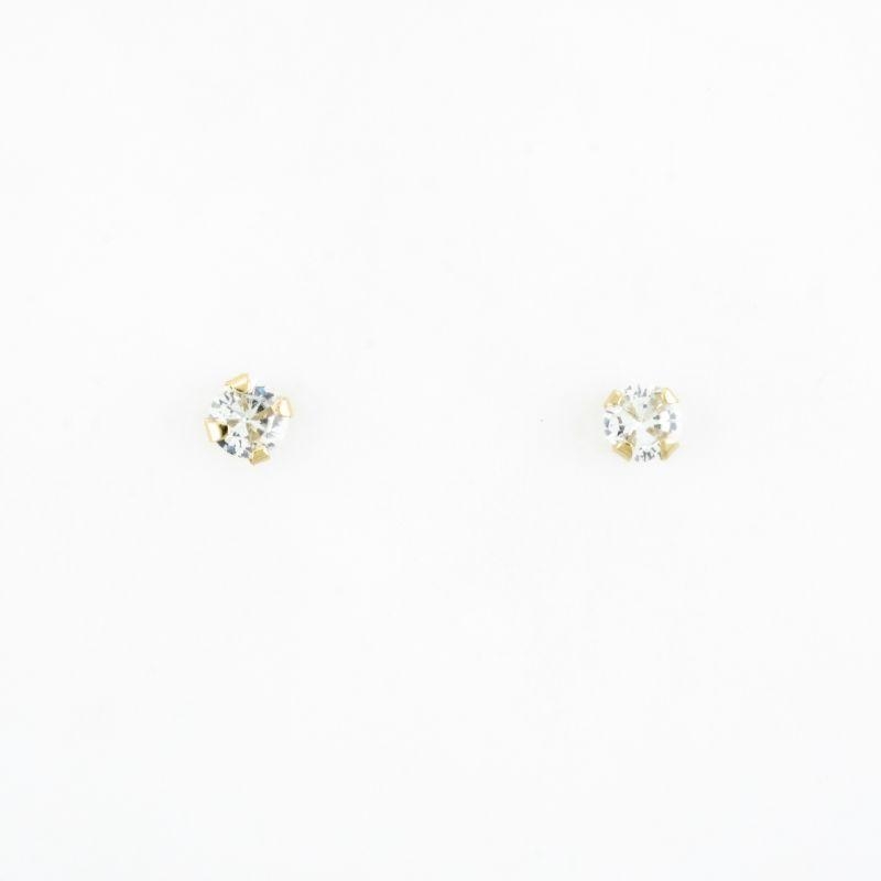 BRINCO PONTO DE LUZ 4MM OURO 18K