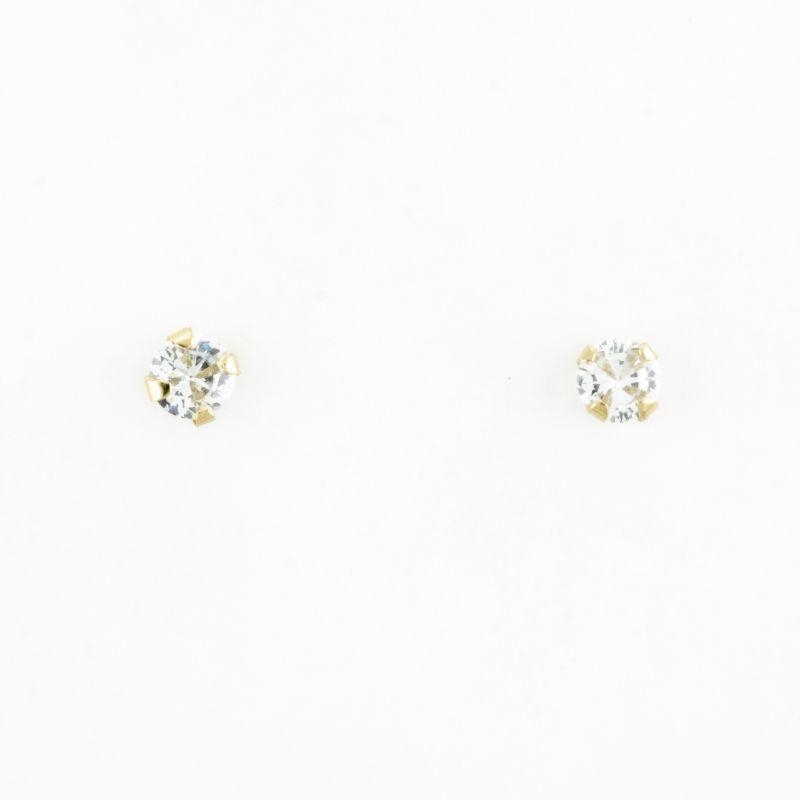 BRINCO PONTO DE LUZ 6MM OURO 18K