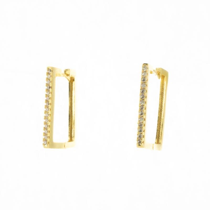 BRINCO RETANGULAR CRAVEJADO G