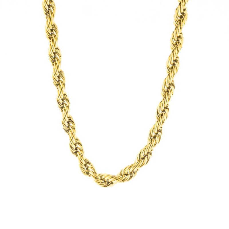 COLAR BAIANO LONGO 70CM BANHADO NO OURO AMARELO