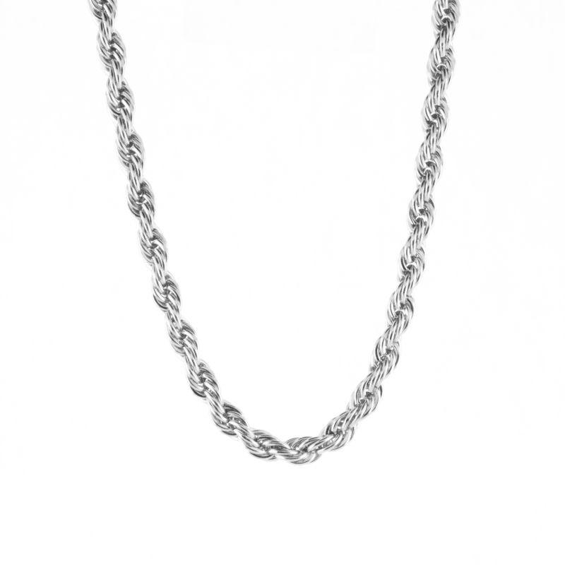 COLAR BAIANO LONGO 70CM BANHADO NO OURO BRANCO