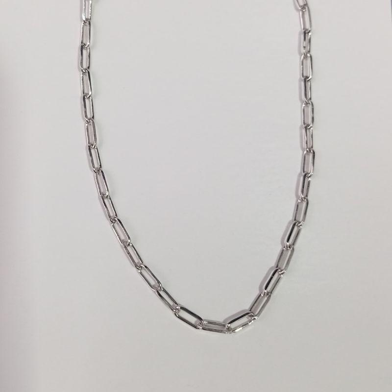 COLAR GARGANTILHA  CARTIER 40CM BANHADA NO OURO BRANCO