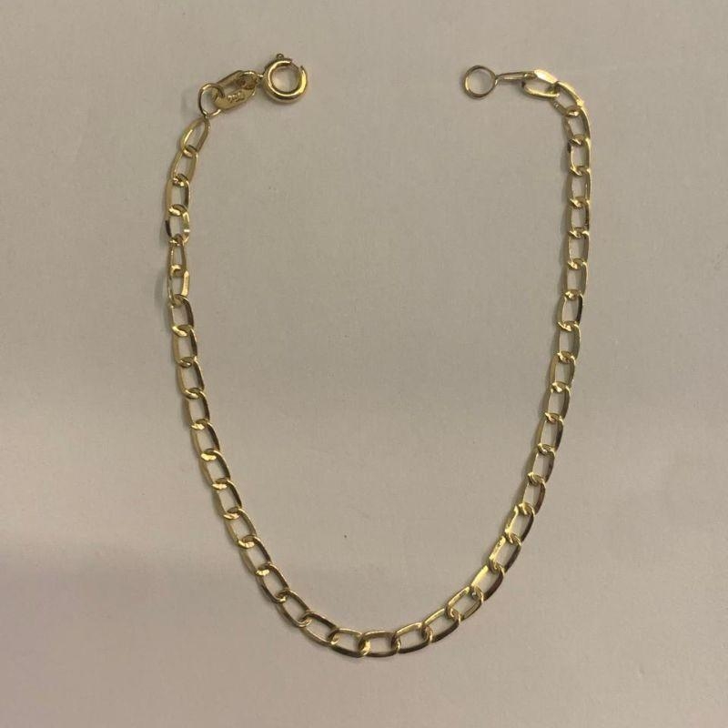 PULSEIRA LAMINADA FINA 15,5CM OURO 18K